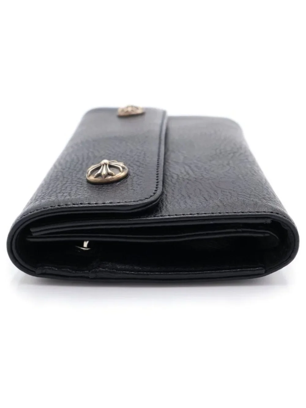 Chrome Hearts Wave Leather Wallet Black